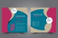 Square flyer template. Brochure design. Annual report poster