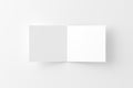 Square Folded Invitation Card With Envelope White Blank 3D Rendering Mockup Royalty Free Stock Photo