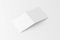 Square Folded Invitation Card With Envelope White Blank 3D Rendering Mockup Royalty Free Stock Photo