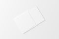 Square Folded Invitation Card With Envelope White Blank 3D Rendering Mockup Royalty Free Stock Photo