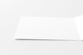 Square Folded Invitation Card With Envelope White Blank 3D Rendering Mockup Royalty Free Stock Photo