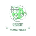 Square foot gardening green concept icon Royalty Free Stock Photo