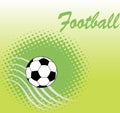Square football green banner