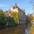 Bruges Canals in Autumn, Belgium Royalty Free Stock Photo