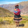 Indigenous Peruvian Quechua Girl, Cusco, Peru Royalty Free Stock Photo