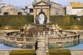 Square Fountain and Mannerist garden. Lazio, Italy. Royalty Free Stock Photo