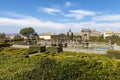 Square Fountain and Mannerist garden. Lazio, Italy. Royalty Free Stock Photo