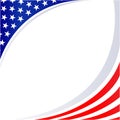 American abstract flag patriotic corner frame. Royalty Free Stock Photo