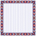 Square frame and background pattern in American Indians style.