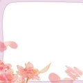 Square frame with beautiful delicate vintage floral pattern