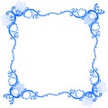 Square Frame Border Blue Lace Royalty Free Stock Photo