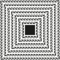 Square frame border. Geometric outline structure. Vector rectangular design. Modern linear framework. Royalty Free Stock Photo