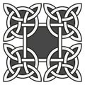 Square frame with celtic knot corners decorative elements Royalty Free Stock Photo