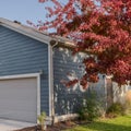 Square frame Close double timber clad garage for cars