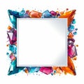 a square frame with colorful gems on it