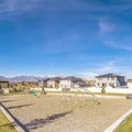 Square frame Corner angle perspective of a kids playground Royalty Free Stock Photo