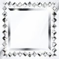 a square frame with diamonds on a white background Royalty Free Stock Photo