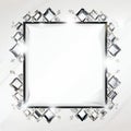 a square frame with diamonds on a white background Royalty Free Stock Photo