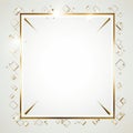 a square frame with gold lines on a white background Royalty Free Stock Photo