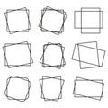 Square frame icons set. Double square collection. Vector illustration. EPS 10. Royalty Free Stock Photo