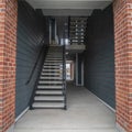 Square frame Internal stairs from a ground floor foyer