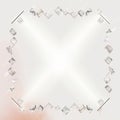 a square frame made of diamonds on a white background Royalty Free Stock Photo