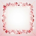 a square frame made of pink diamonds on a pink background