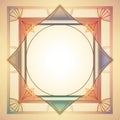 a square frame with an ornate design on a beige background Royalty Free Stock Photo