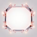 a square frame with pink diamonds on it