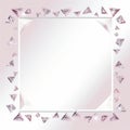 a square frame with pink diamonds on it
