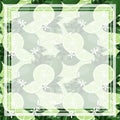 Square frame and rectangle label with your copy space on citrus lime with leaves and lime flowers background Royalty Free Stock Photo