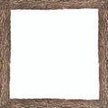 Square frame with wooden bark texture Royalty Free Stock Photo