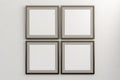Square frames with blank poster Royalty Free Stock Photo