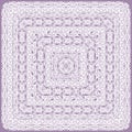 Square frames of different sizes. Decorative detailed square background. Patterned illustration for a scarf, napkin, linen and any