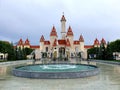 The square in front of the entrance to the Dream Island amusement park in Moscow