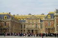 Square in front of Versailles palace full of tourists Royalty Free Stock Photo