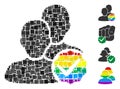 Square For Gays Only Icon Vector Mosaic