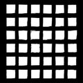 Square geometric pattern. Repeating block shape. Black white surface. Vector tiled element. Royalty Free Stock Photo