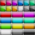 Square Glossy Buttons Royalty Free Stock Photo