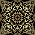 Square gold pattern Royalty Free Stock Photo