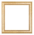 Square golden wooden picture frame