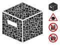 Square Goods Box Icon Vector Collage Royalty Free Stock Photo
