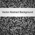 Square grey vector pixel mosaic background