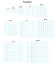 Square grid all sizes with squares, grid texture background, vector illustration. Royalty Free Stock Photo