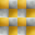 Square grid gold and silver checkered texture background. Gold and silver chessboard texture Royalty Free Stock Photo