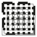 Square grid pattern. Abstract line structure. Geometric block layout. Vector modular design Royalty Free Stock Photo