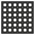 Square grid pattern. Repeating block array. Geometric Vector structure. Black white graphic. Royalty Free Stock Photo