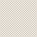 Square grid seamless pattern. Simple black and white linear geometric texture, thin crossing lines Royalty Free Stock Photo