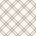 Square grid seamless pattern. Vector abstract black and white geometric texture Royalty Free Stock Photo