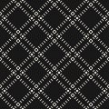 Square grid seamless pattern. Vector abstract black and white geometric texture Royalty Free Stock Photo